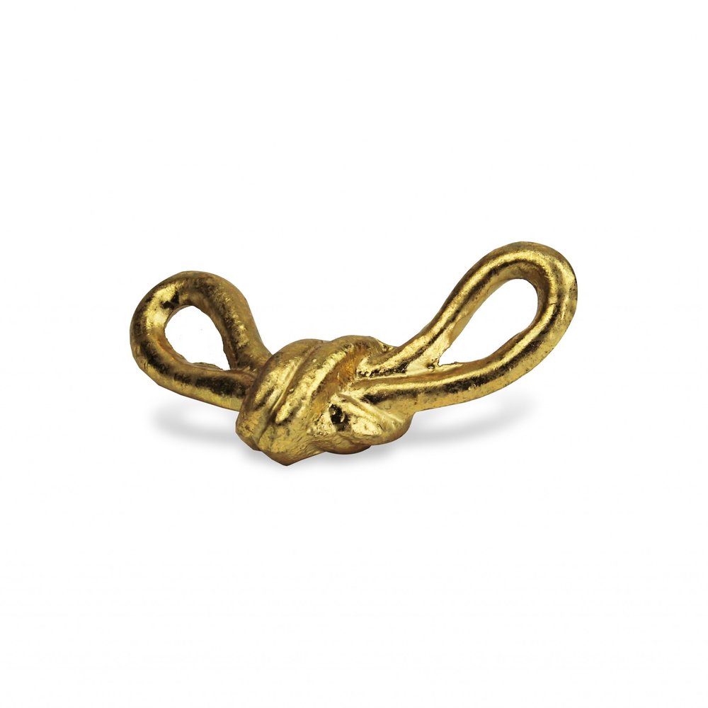 6" Gold Rustic Cast Iron Knot Tabletop Sculpture HomeRoots