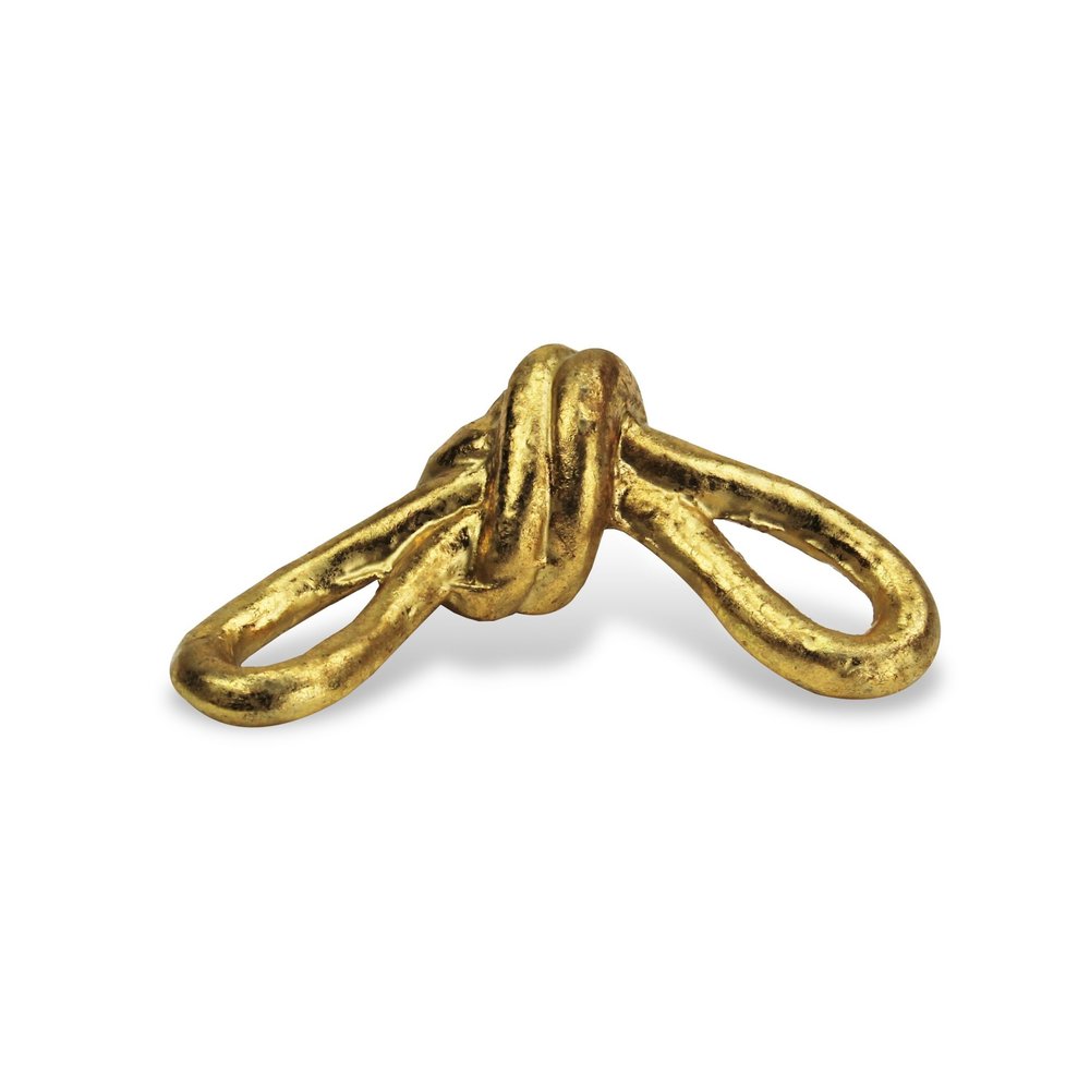 6" Gold Rustic Cast Iron Knot Tabletop Sculpture HomeRoots