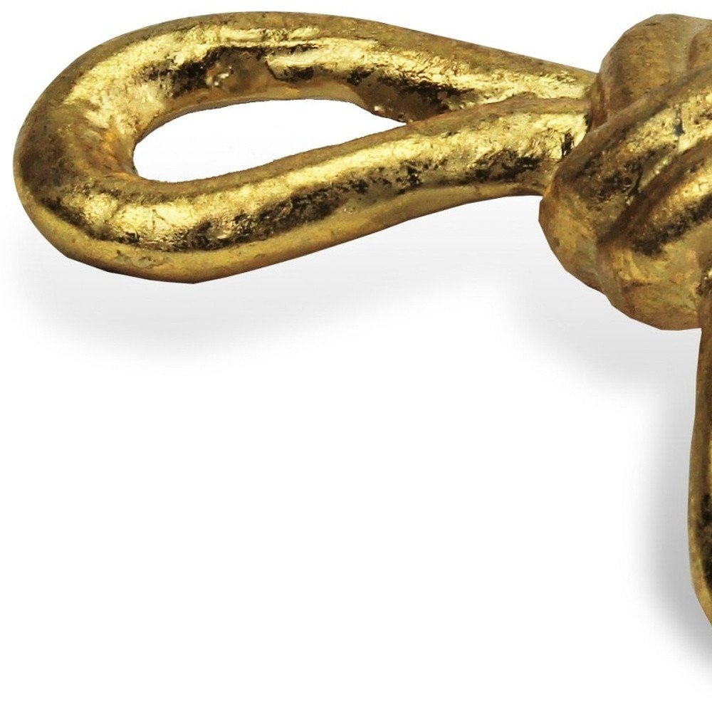 6" Gold Rustic Cast Iron Knot Tabletop Sculpture HomeRoots