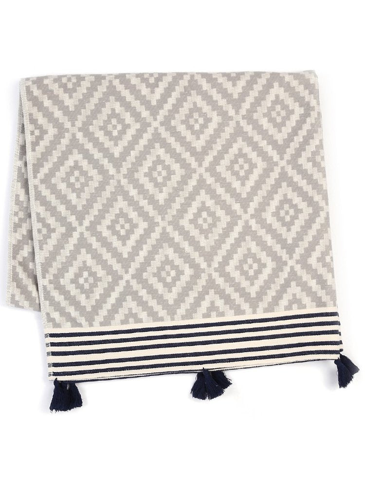 Gray Tribal Design Turkish Towel Beach Blanket HomeRoots