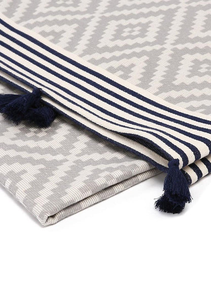 Gray Tribal Design Turkish Towel Beach Blanket - FurniFindUSA