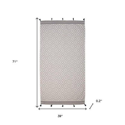 Gray Tribal Design Turkish Towel Beach Blanket HomeRoots