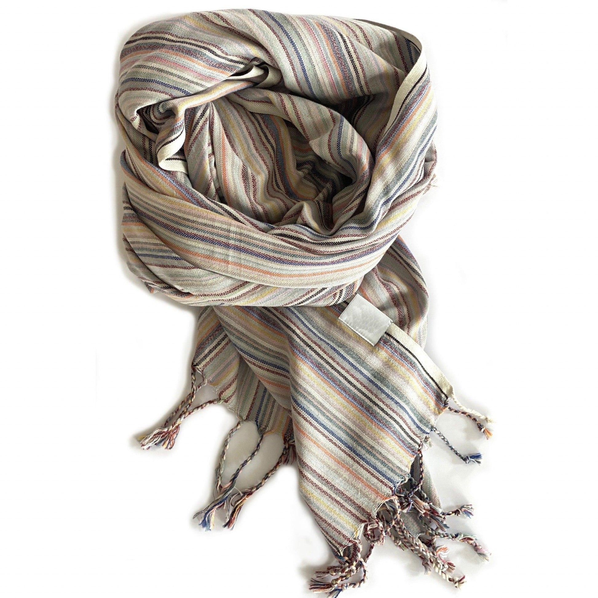 Multi Colored Striped Design Turkish Beach Blanket - FurniFindUSA