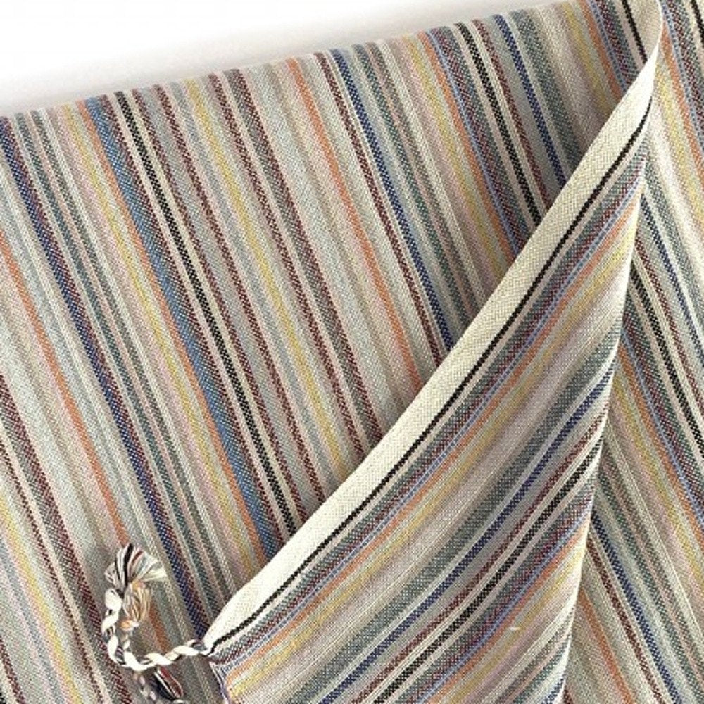 Multi Colored Striped Design Turkish Beach Blanket HomeRoots