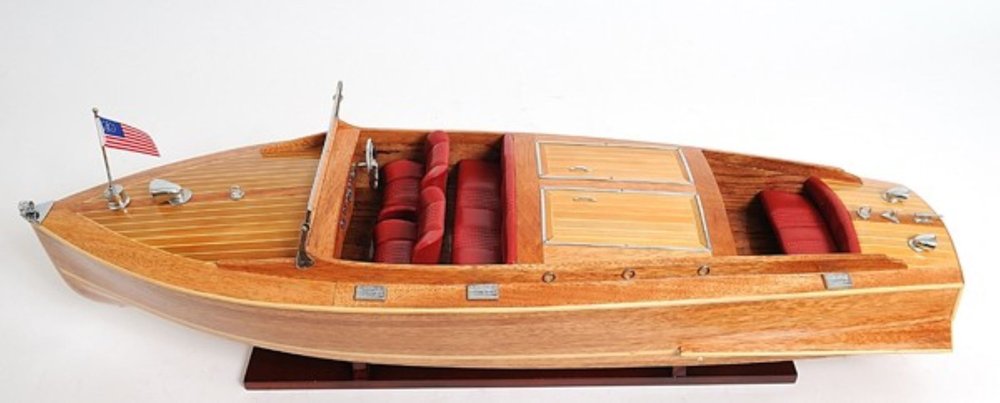 15" Natural Manufactured Wood Boat Sculpture HomeRoots