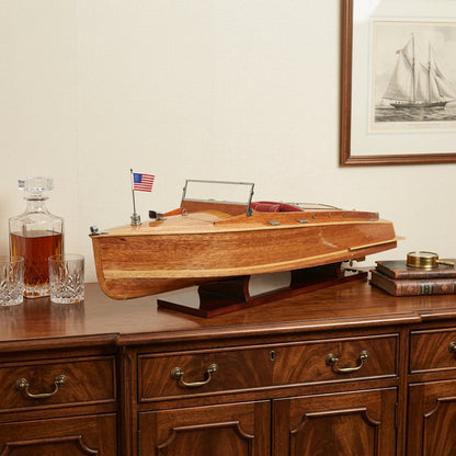 15" Natural Manufactured Wood Boat Sculpture HomeRoots
