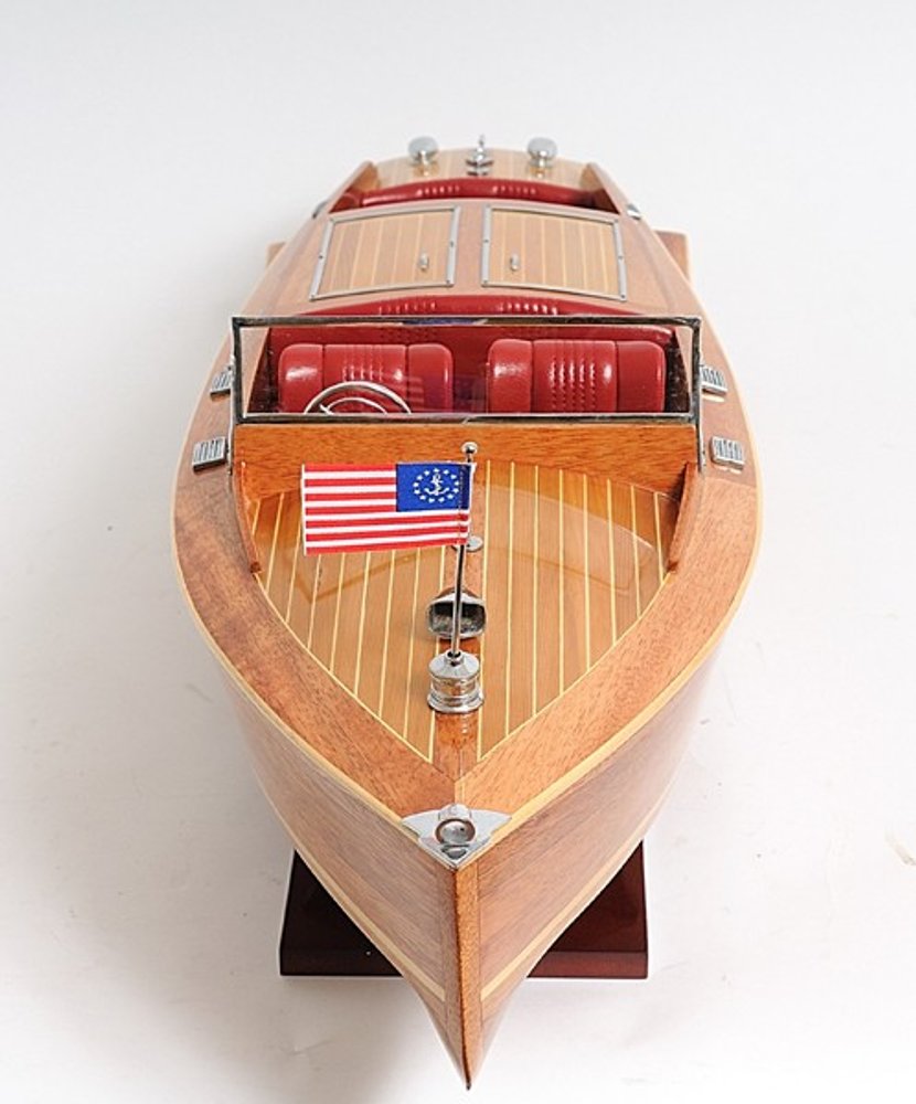 15" Natural Manufactured Wood Boat Sculpture HomeRoots
