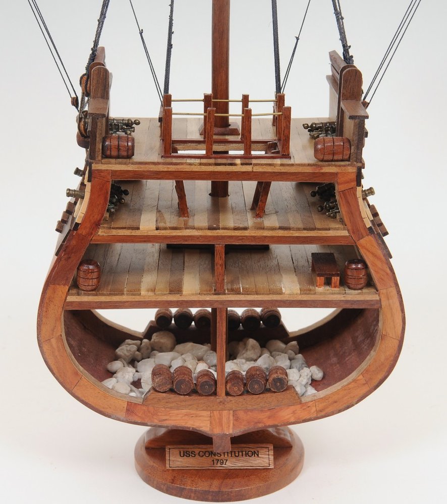 34" Brown Boat Model Sculpture HomeRoots