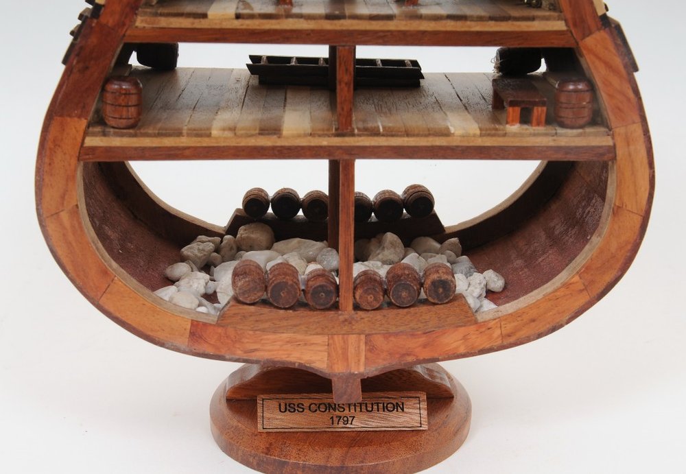 34" Brown Boat Model Sculpture HomeRoots