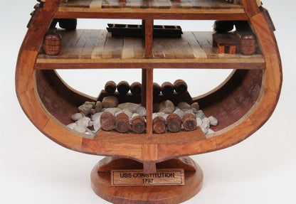 34" Brown Boat Model Sculpture HomeRoots