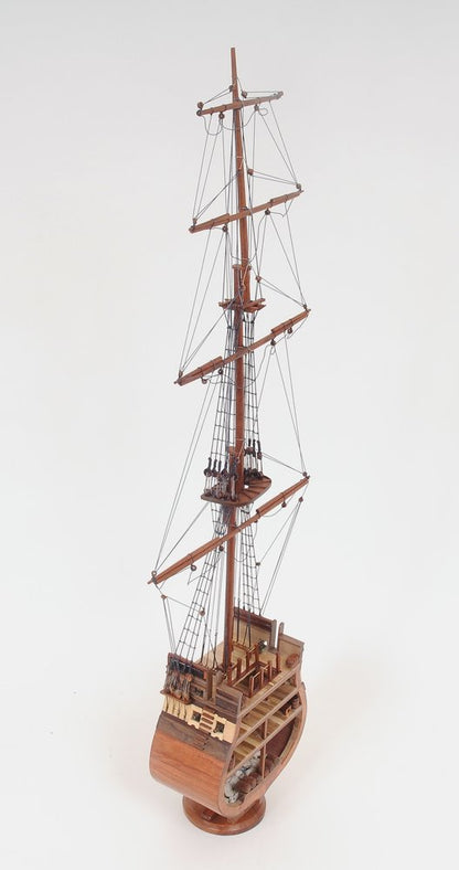 34" Brown Boat Model Sculpture HomeRoots