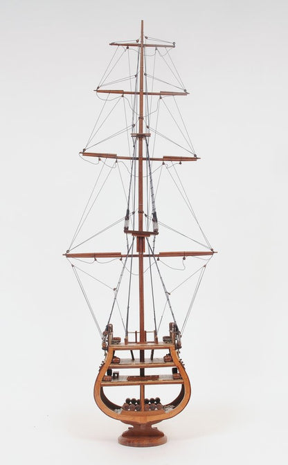 34" Brown Boat Model Sculpture HomeRoots