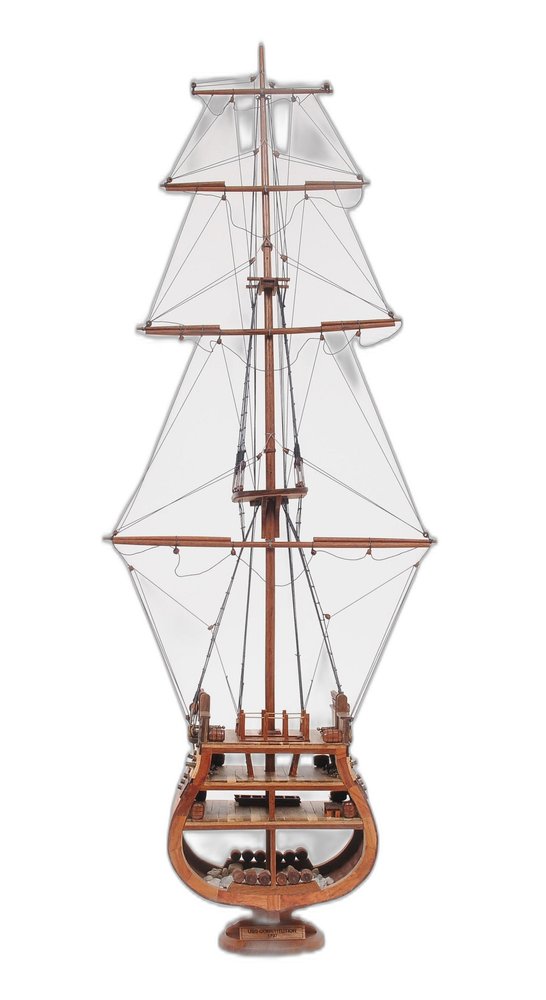 34" Brown Boat Model Sculpture HomeRoots