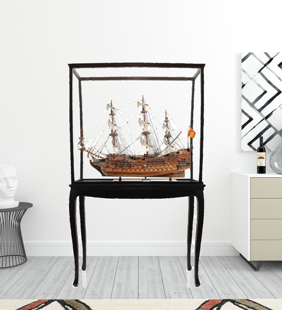 69" Wood Brown Solid Wood Hand Painted San Felipe Large Floor Display Model Boat HomeRoots