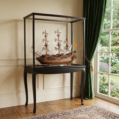 69" Wood Brown Solid Wood Hand Painted San Felipe Large Floor Display Model Boat HomeRoots