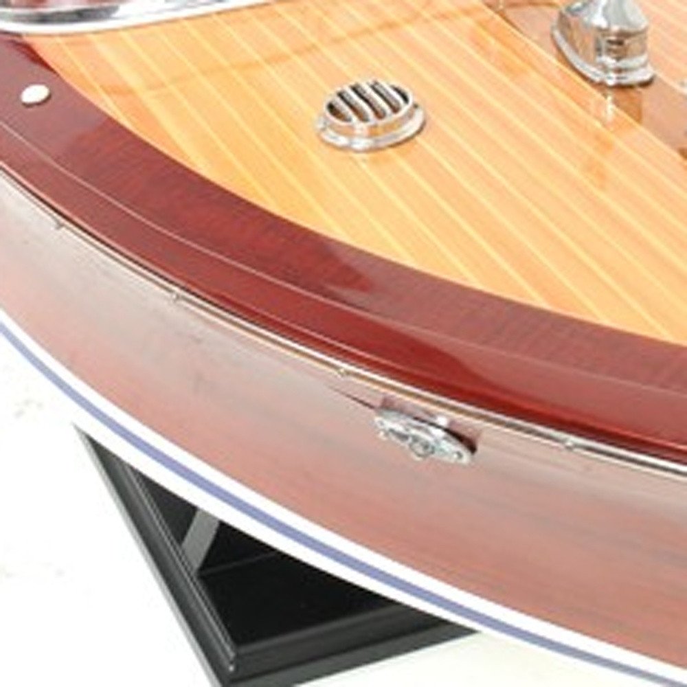 10" Riva Aquarama Hand Painted Decorative Boat HomeRoots