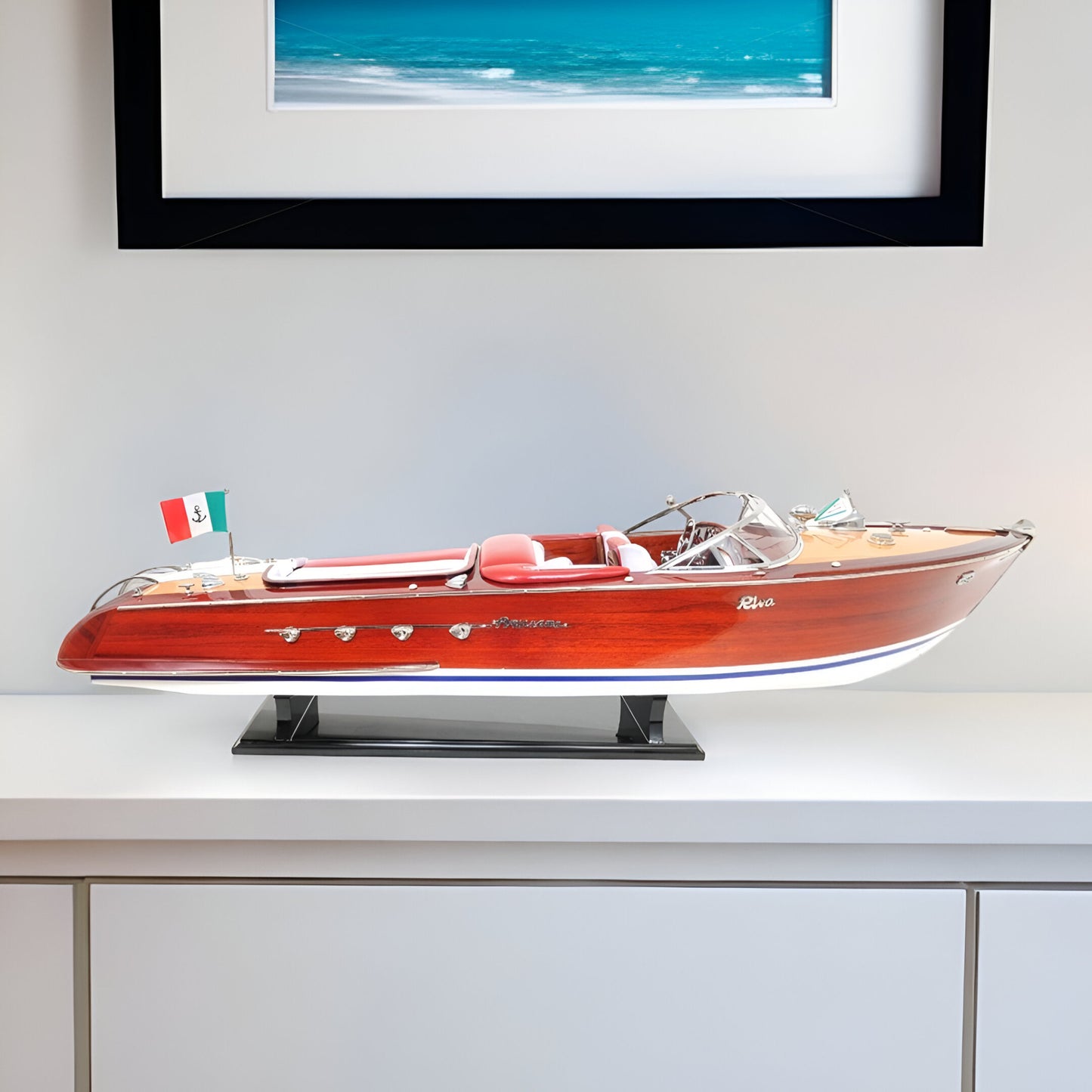 10" Riva Aquarama Hand Painted Decorative Boat