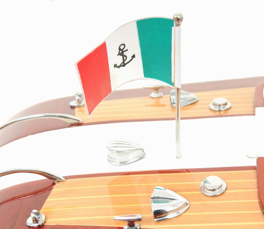 10" Riva Aquarama Hand Painted Decorative Boat HomeRoots