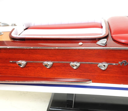 10" Riva Aquarama Hand Painted Decorative Boat HomeRoots