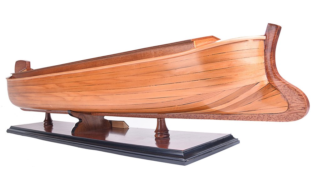 8" Wooden Manufactured Wood Hand Painted Decorative Boat HomeRoots