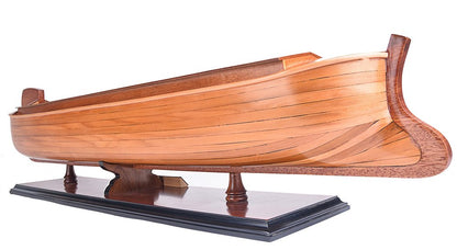 8" Wooden Manufactured Wood Hand Painted Decorative Boat HomeRoots