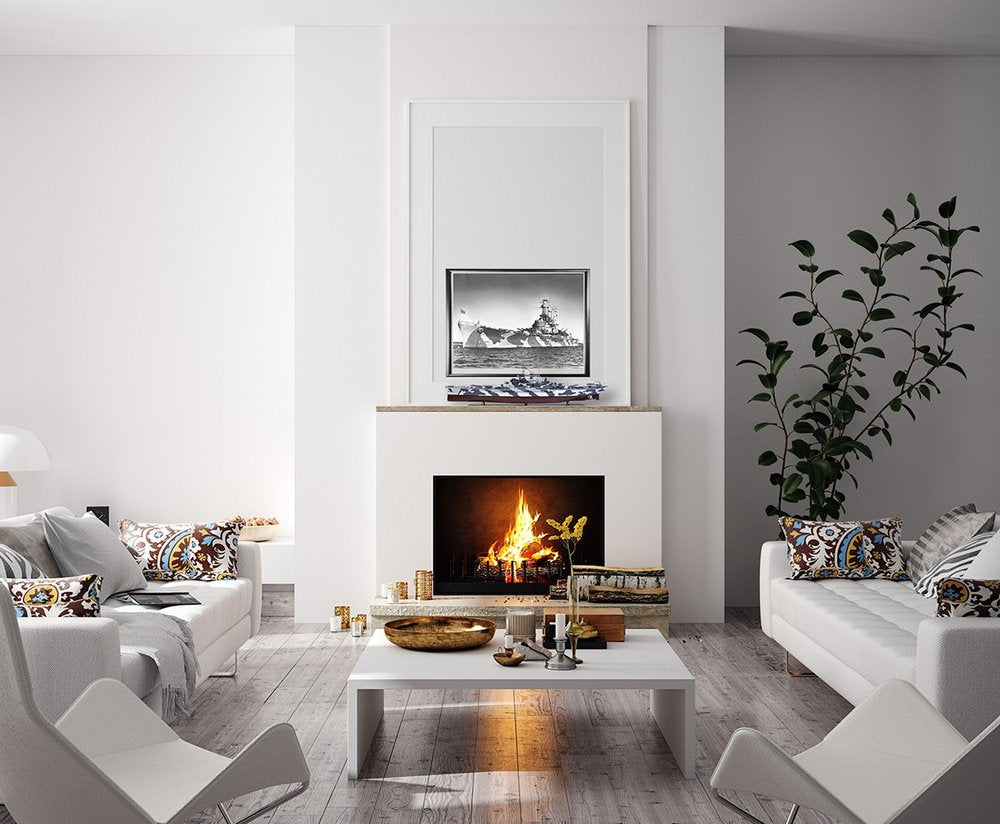 16" Gray And White Manufactured Wood Hand Painted Sculpture HomeRoots