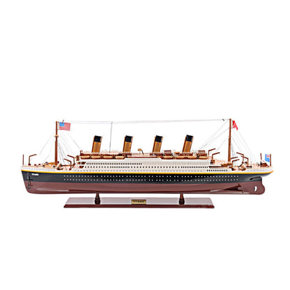 11" Black and Red 1912 RMS Titanic Medium Boat Hand Painted Decorative Boat HomeRoots
