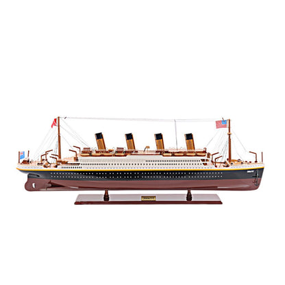 11" Black and Red 1912 RMS Titanic Medium Boat Hand Painted Decorative Boat HomeRoots