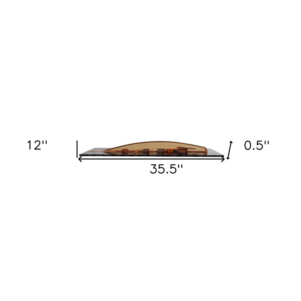 12" Black and Green Solid Wood Hand Painted c1898 Pen Duick Half-Hull Model Boat — view 8