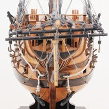 29" Wood Brown HMS Victory Bow Section Hand Painted Decorative Boat HomeRoots