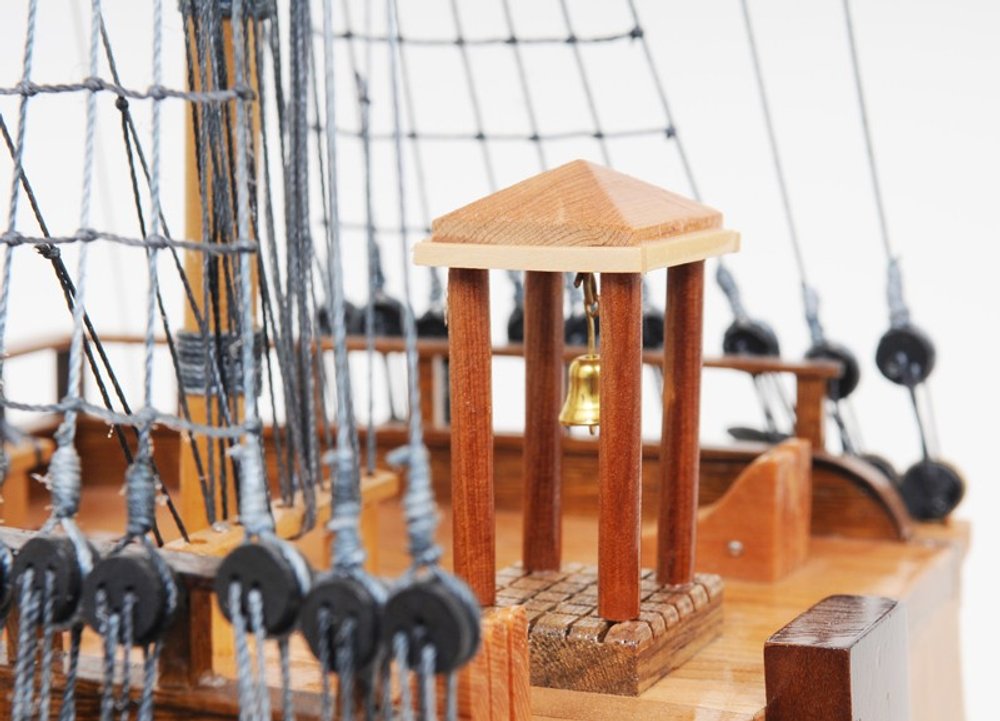 29" Wood Brown HMS Victory Bow Section Hand Painted Decorative Boat HomeRoots