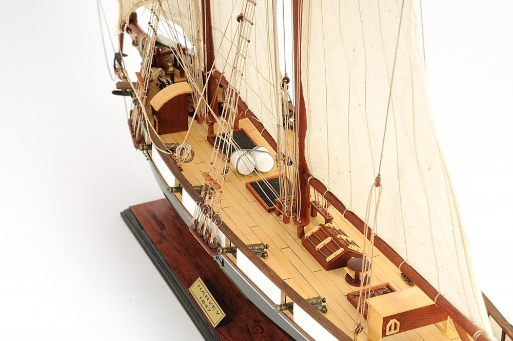 26" Black and White Solid Wood Hand Painted p-Oxybis(benzenesulfonyl hydrazide) Model Boat HomeRoots