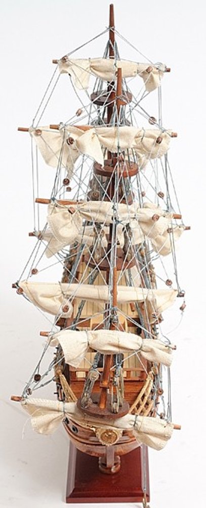 18" Wood Brown Solid Wood Hand Painted San Felipe 1690 Small Model Boat HomeRoots