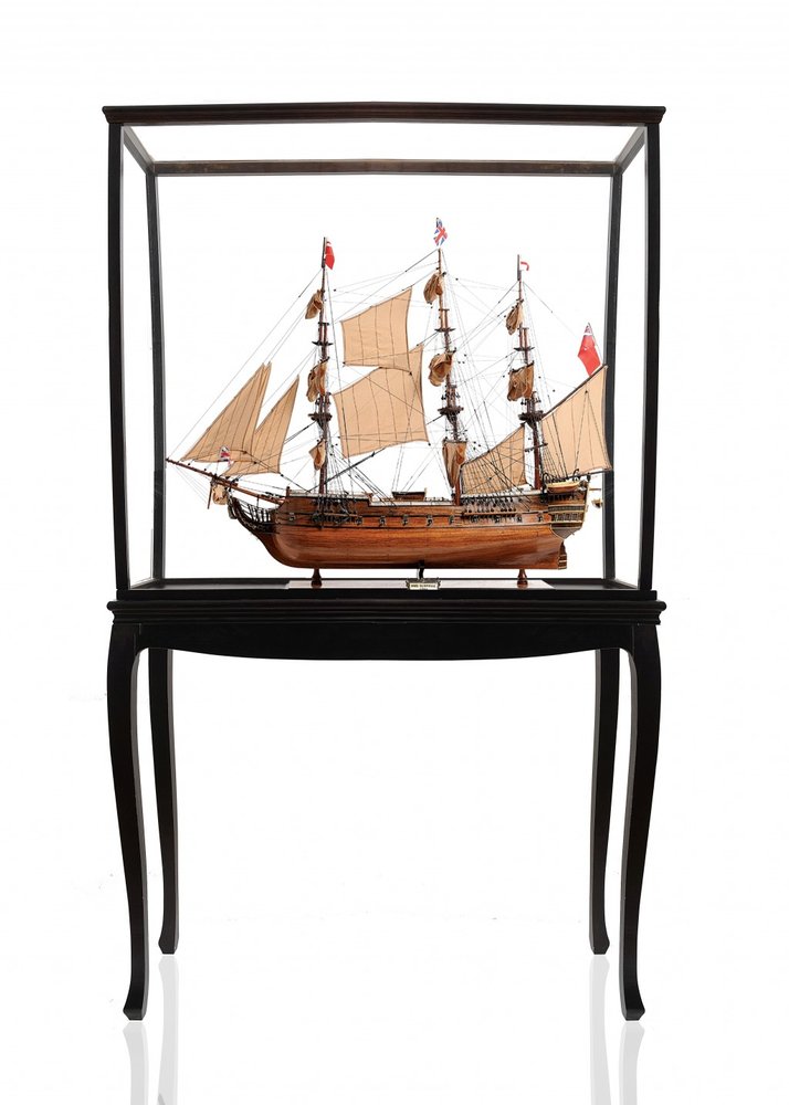 69" Brown Solid Wood Hand Painted Boat Model Boat HomeRoots