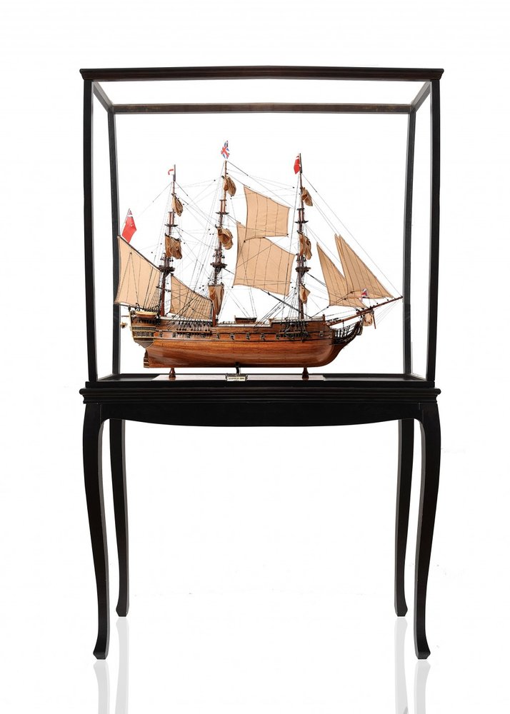 69" Brown Solid Wood Hand Painted Boat Model Boat HomeRoots