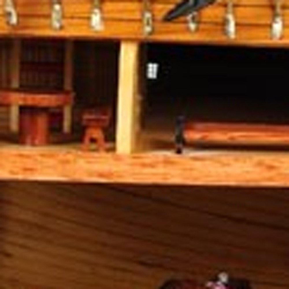 34" Wood Brown Solid Wood Hand Painted HMS Endeavour 1768 Open Hull Model Boat HomeRoots