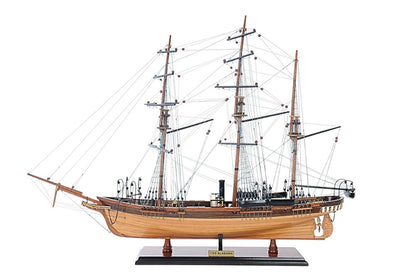 24" Wood Brown Solid Wood Hand Painted 1862 CSS Alabama Model Boat HomeRoots