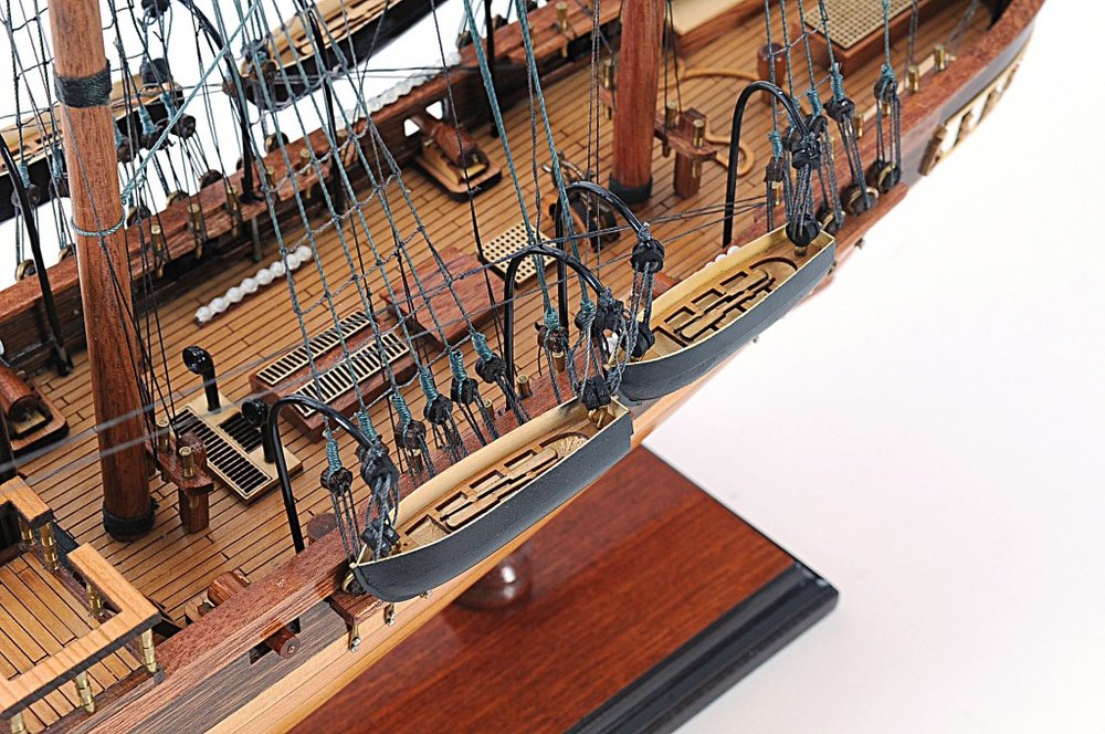 24" Wood Brown Solid Wood Hand Painted 1862 CSS Alabama Model Boat HomeRoots