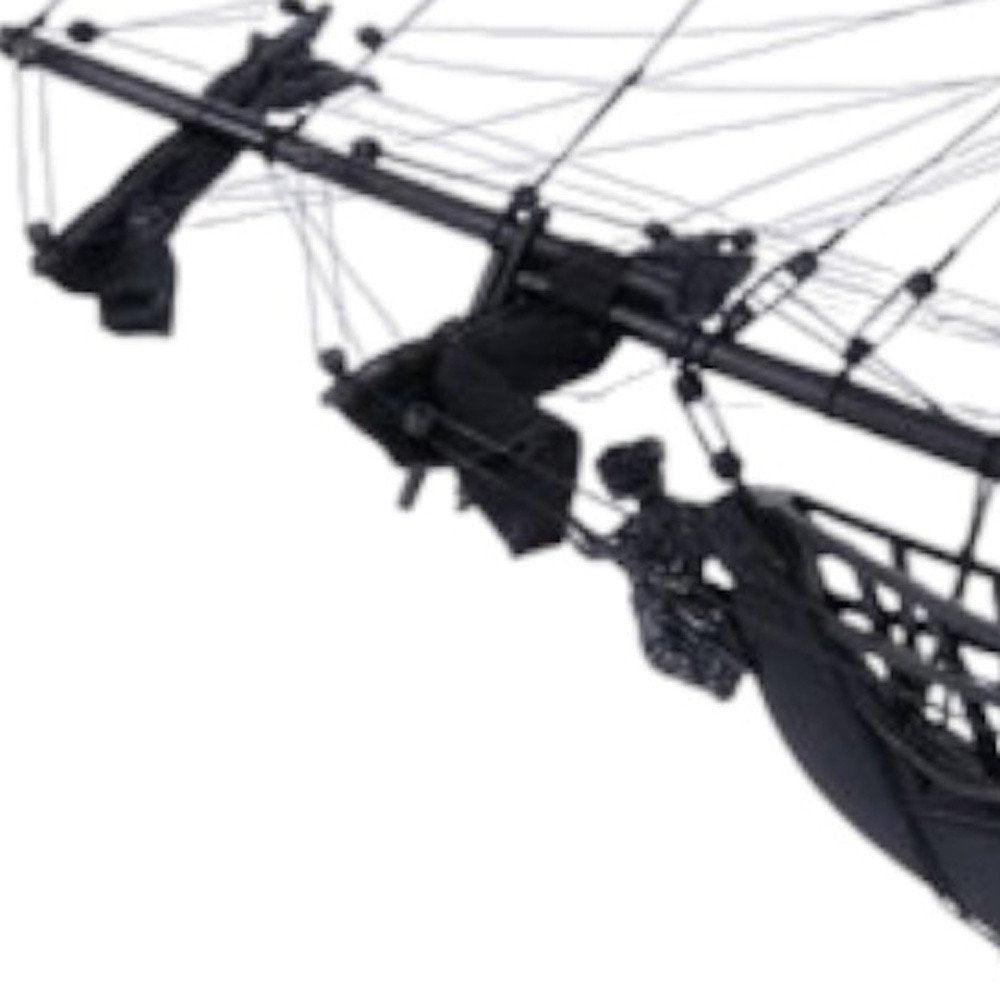 29" Black Black Pearl Pirate Boat Hand Painted Decorative Boat HomeRoots