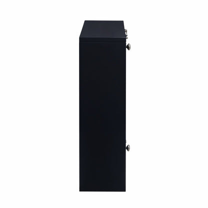 26" Black Wood Wall Mounted Folding Floating Desk HomeRoots