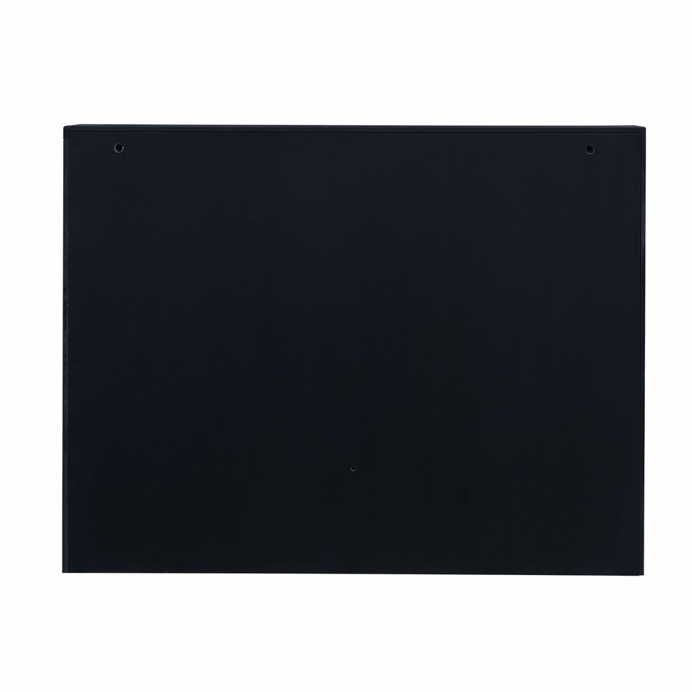 26" Black Wood Wall Mounted Folding Floating Desk HomeRoots