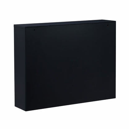 26" Black Wood Wall Mounted Folding Floating Desk HomeRoots