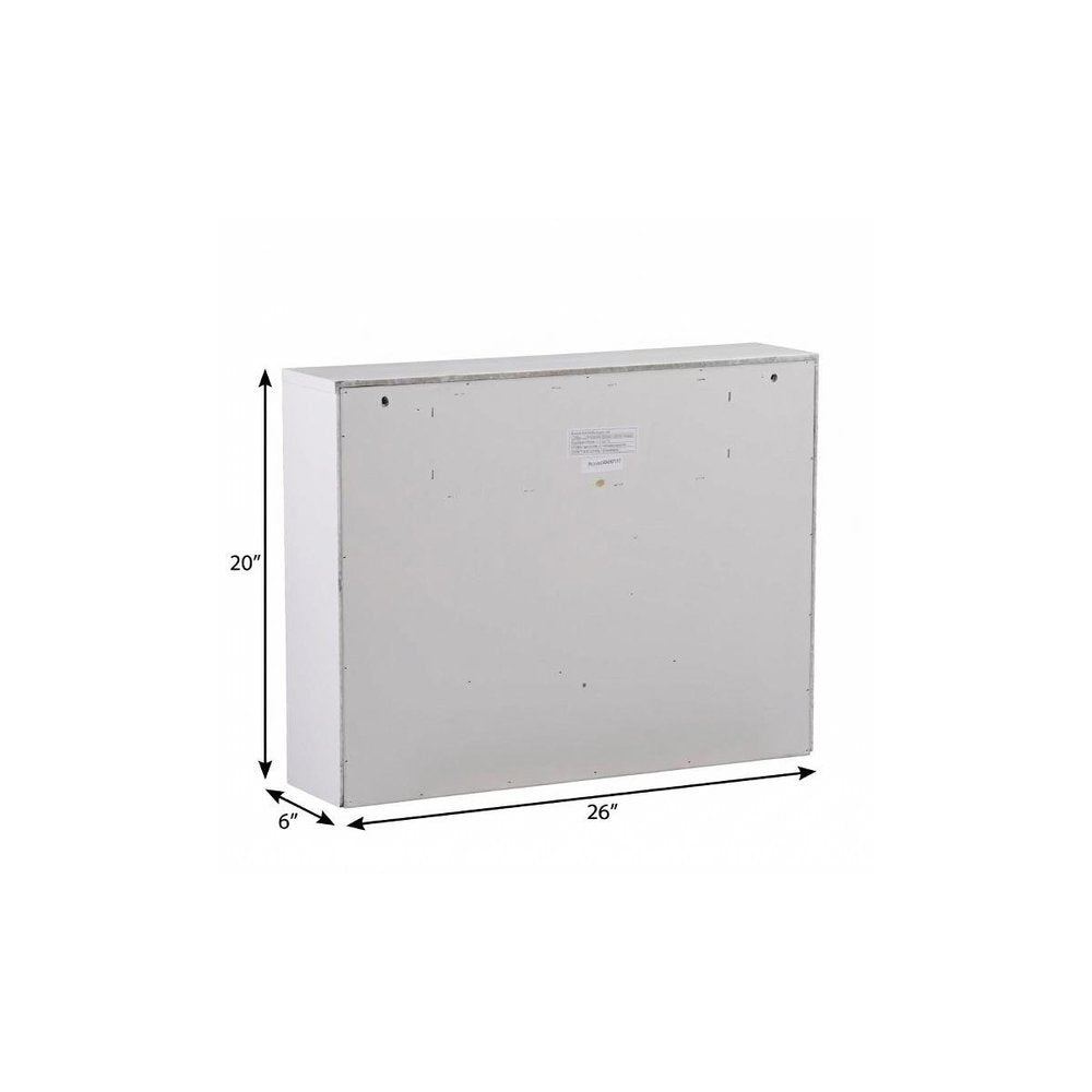 26" White Wall Mounted Floating Desk HomeRoots