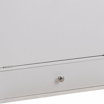 26" White Wall Mounted Floating Desk HomeRoots