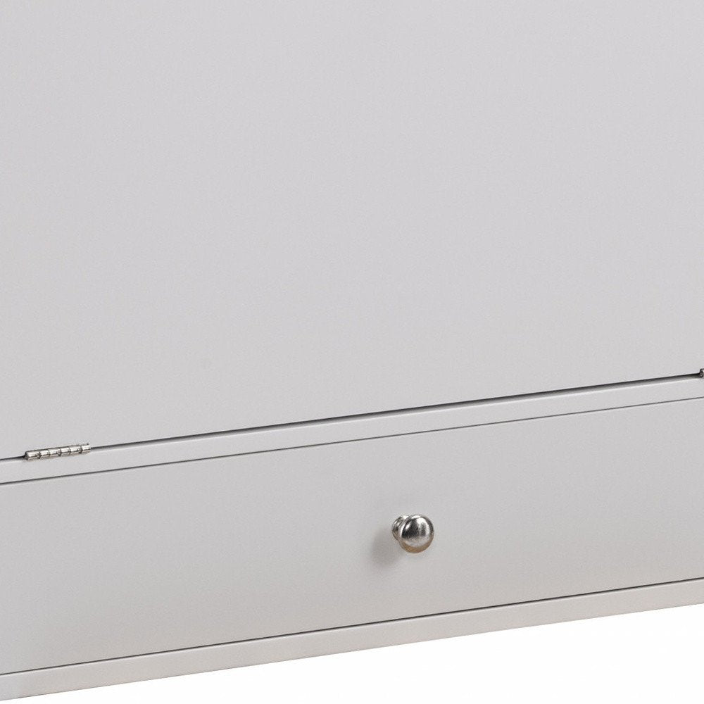 26" White Wall Mounted Floating Desk HomeRoots