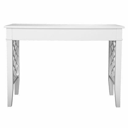 43" White Wood With Two Drawers HomeRoots