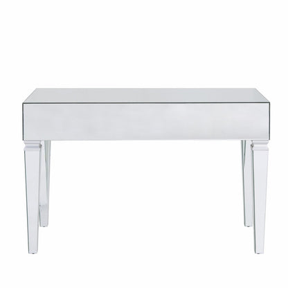 47" Silver Mirrored Writing Desk With Three Drawers HomeRoots