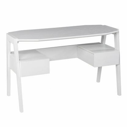 48" White Wood With Two Drawers HomeRoots