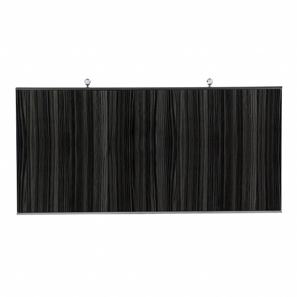 42" Silver Writing Desk With Two Drawers HomeRoots