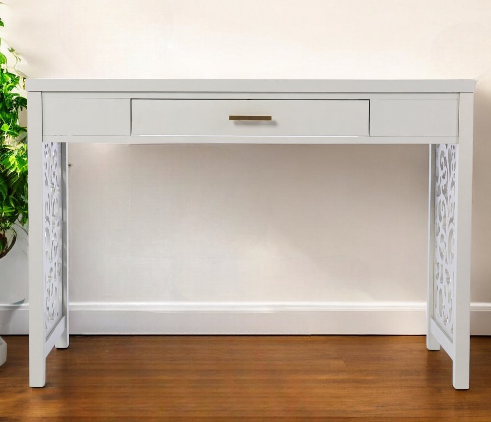 43" Gray Writing Desk HomeRoots